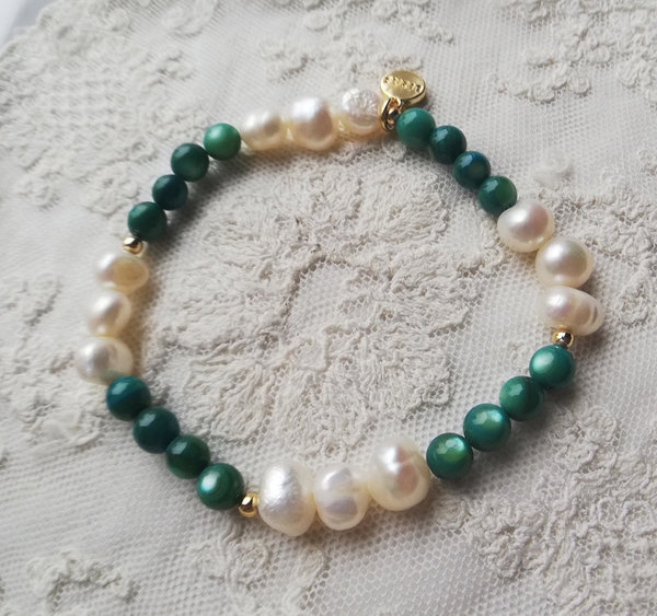 Armband - Perlen Grün