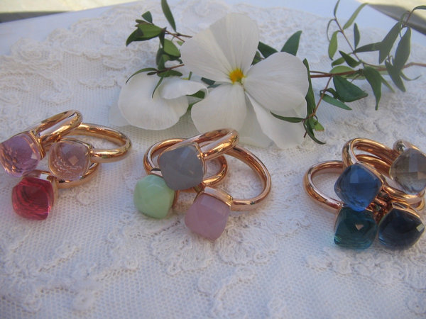Firenze Ring Small - pastel green opal