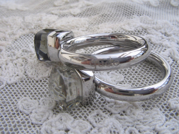 Firenze Ring Small Gr. 52 - grey opal - silber