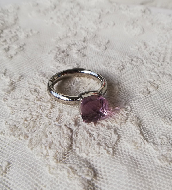 Firenze Ring Small Gr. 54 - light rose - silber